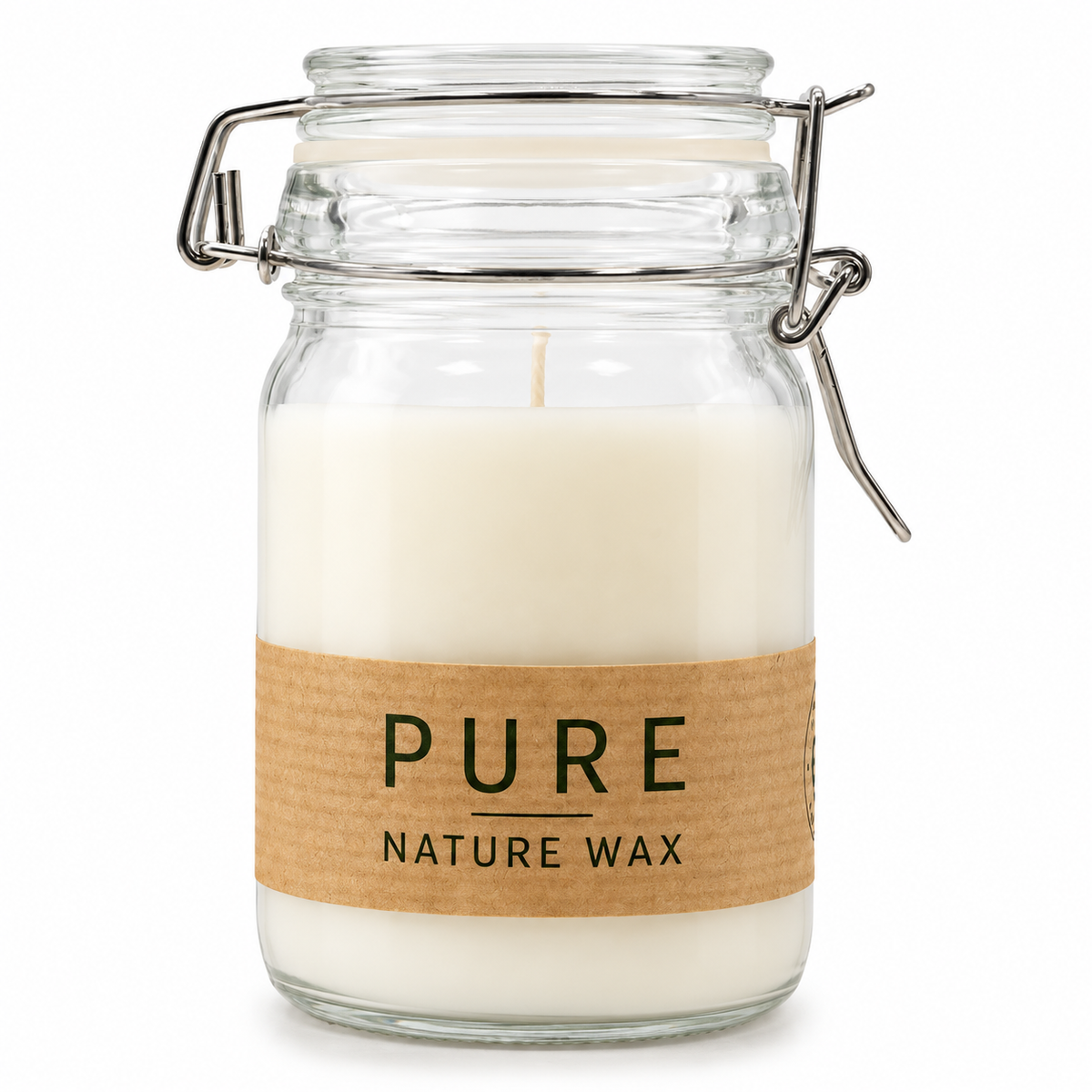 Italian Pure Olive Wax Candle | White