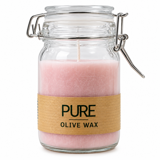 Italian Pure Olive Wax Candle | Antique Rose
