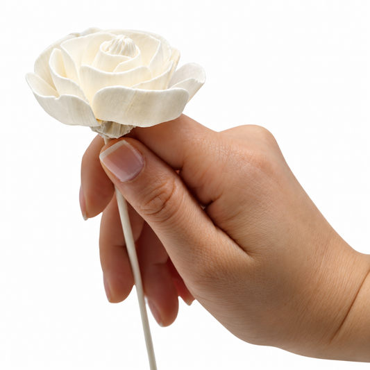 Rose Diffuser Flowers on Reeds - Set of 4