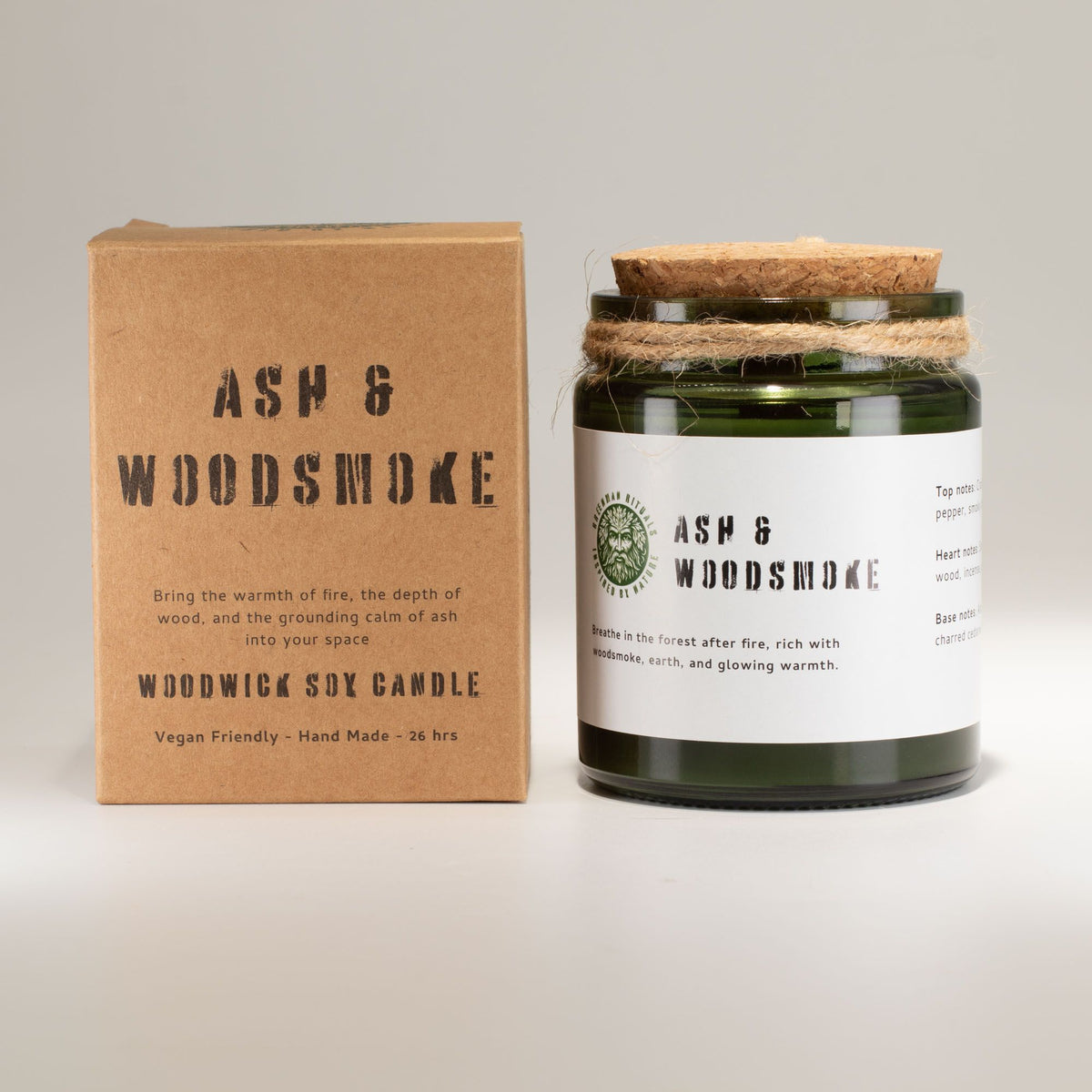 Ash & Woodsmoke Soy Candle