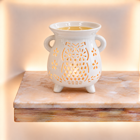 Caildren Oil Burner - Owl - White