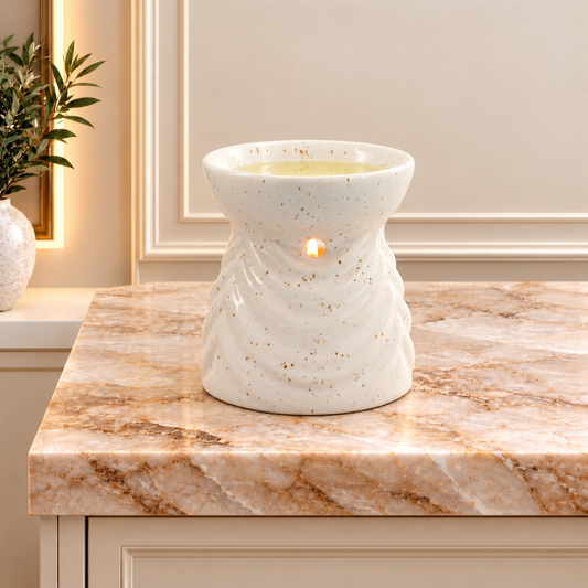 Oil Burner Geometric - Ivory