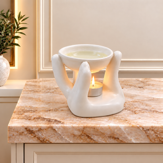 Helping Hand Oil Burner  - White