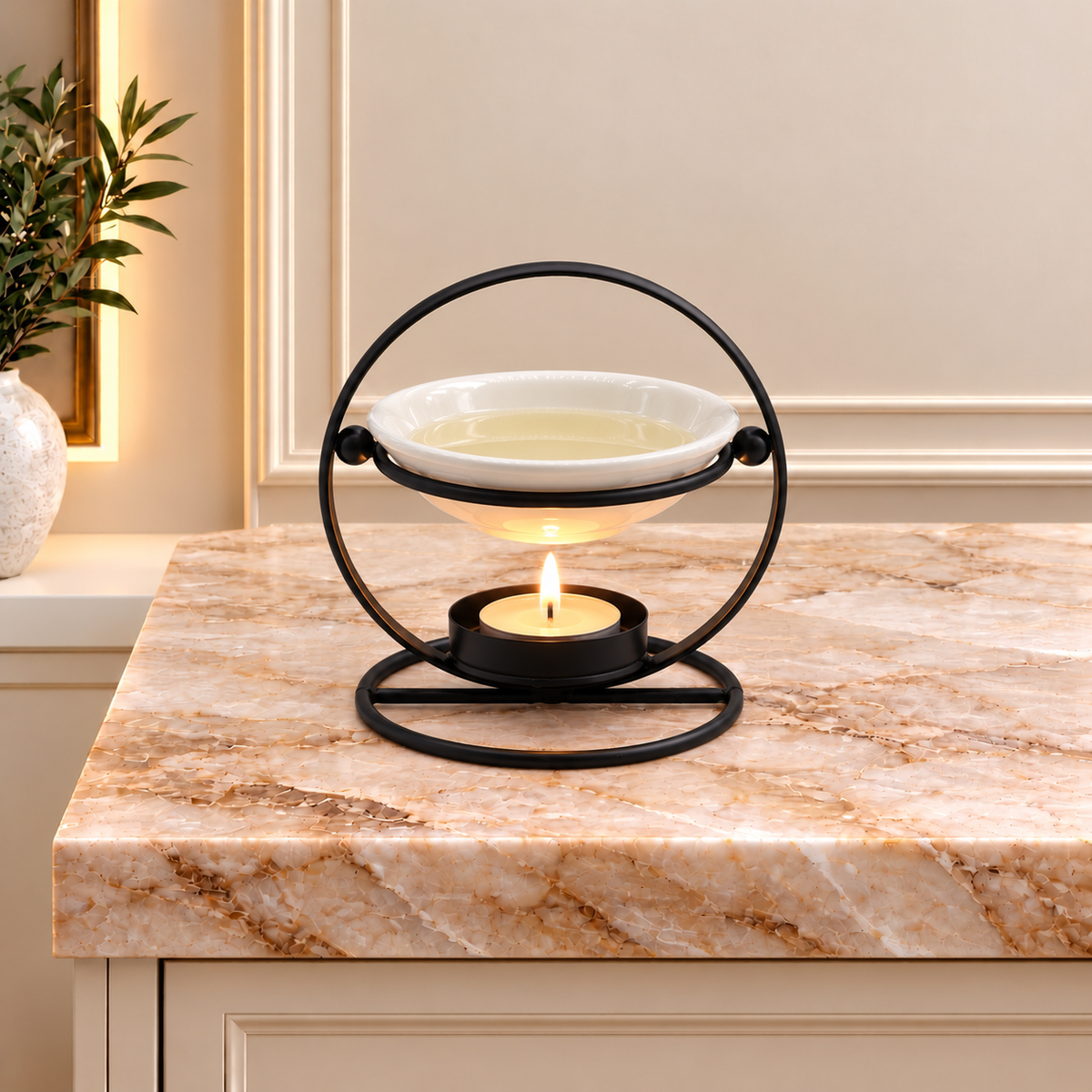 Ceramic & Metal Round Stand