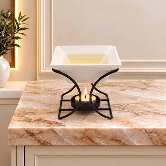 Ceramic & Metal Square Stand