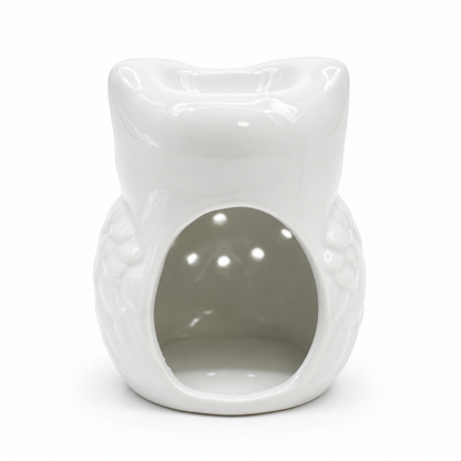 Classic White Oil Burner - Tall Owl
