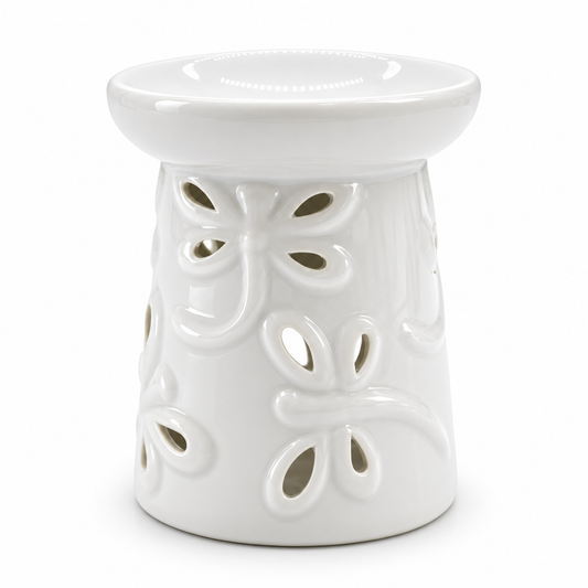 Classic White Oil Burner - Dragonfly