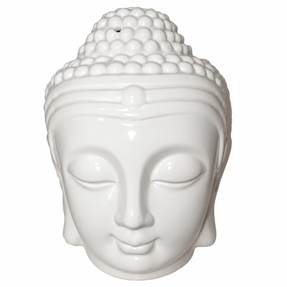 Buddah Head Oil Burner - White
