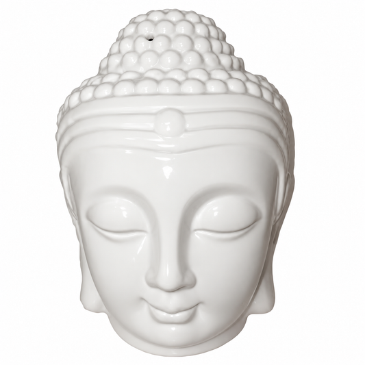 Buddah Head Oil Burner - White