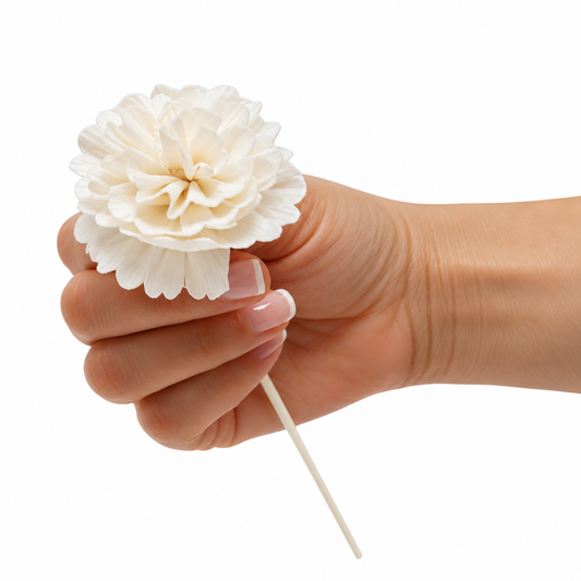 Carnation Diffuser Flowers on Reeds - Set of 4