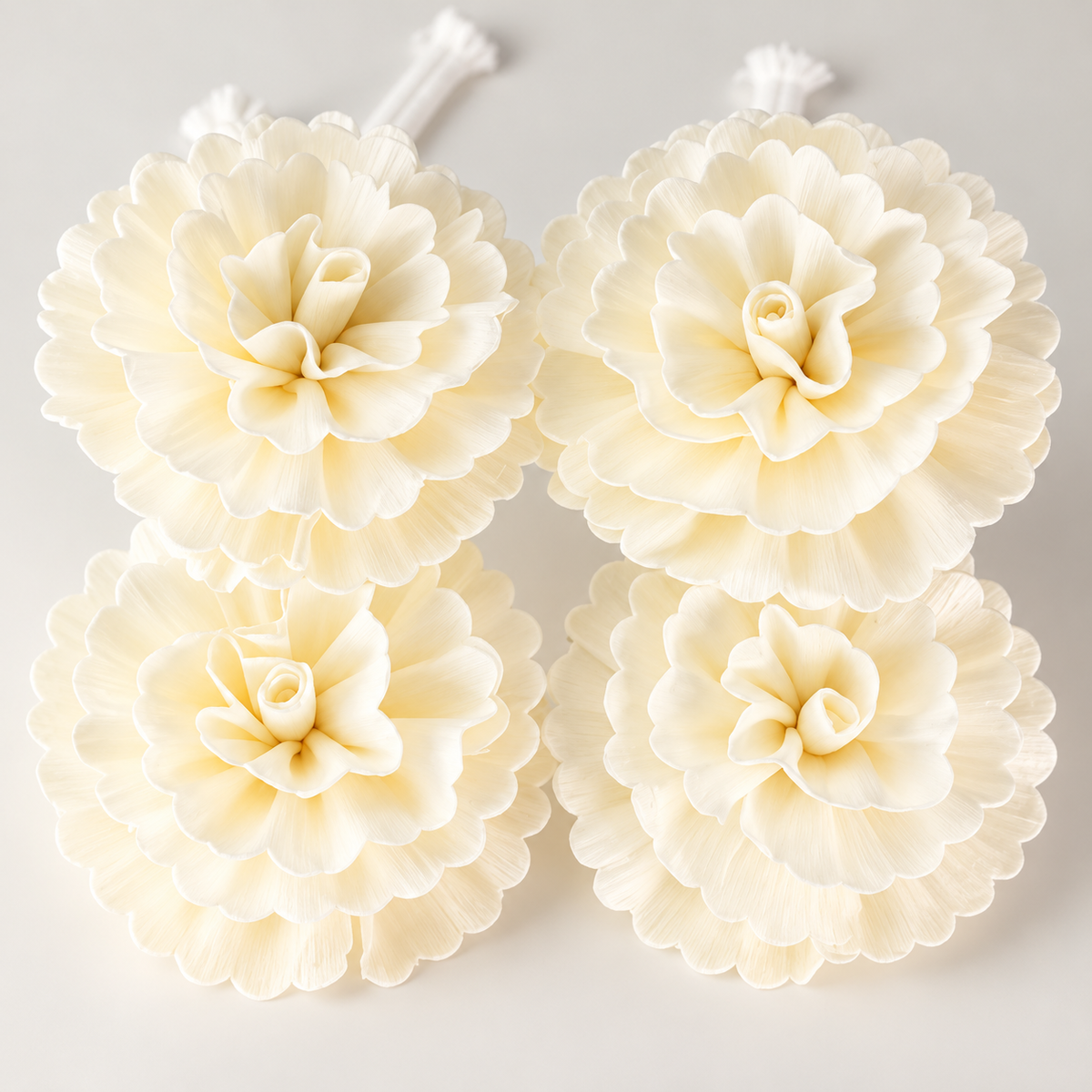 Carnation Diffuser Flowers on Reeds - Set of 4