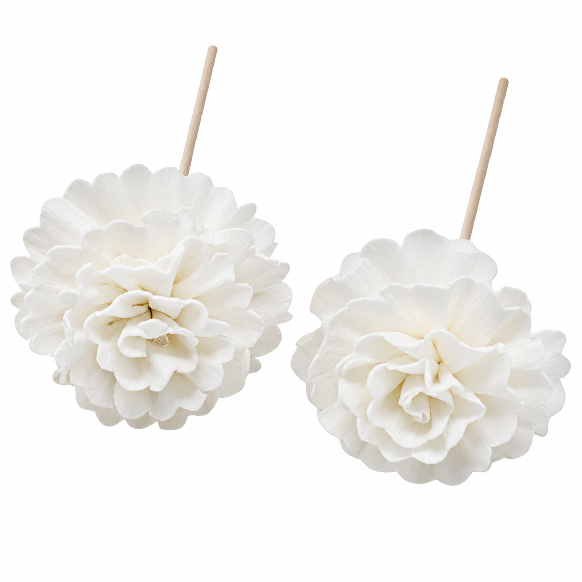 Carnation Diffuser Flowers on Reeds - Set of 4