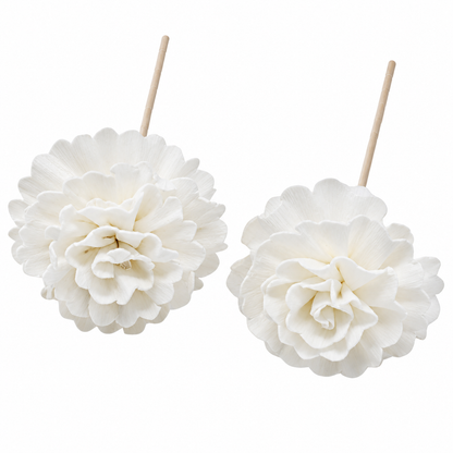Carnation Diffuser Flowers on Reeds - Set of 4