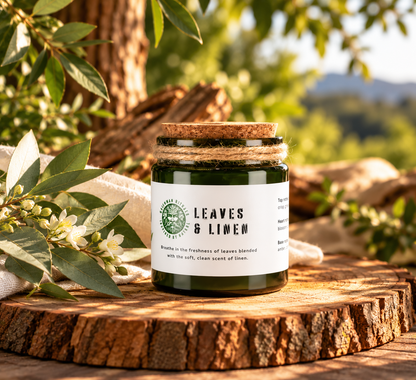 Leaves & Linen Soy Candle