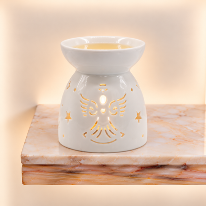 Oil Burner Angel Cut Out- White