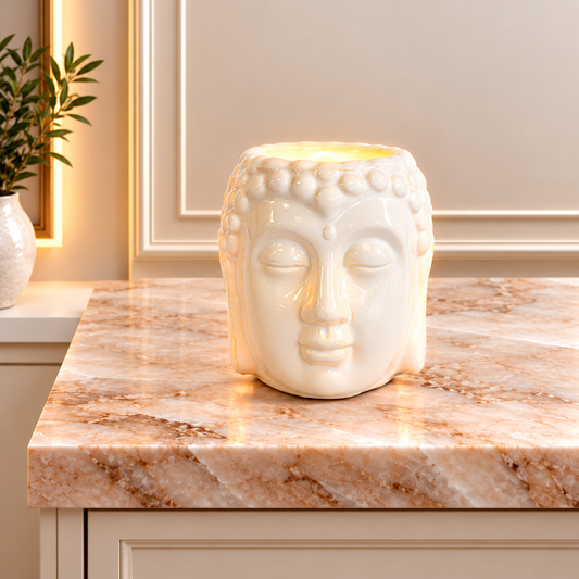 Buddha Oil Burner - White