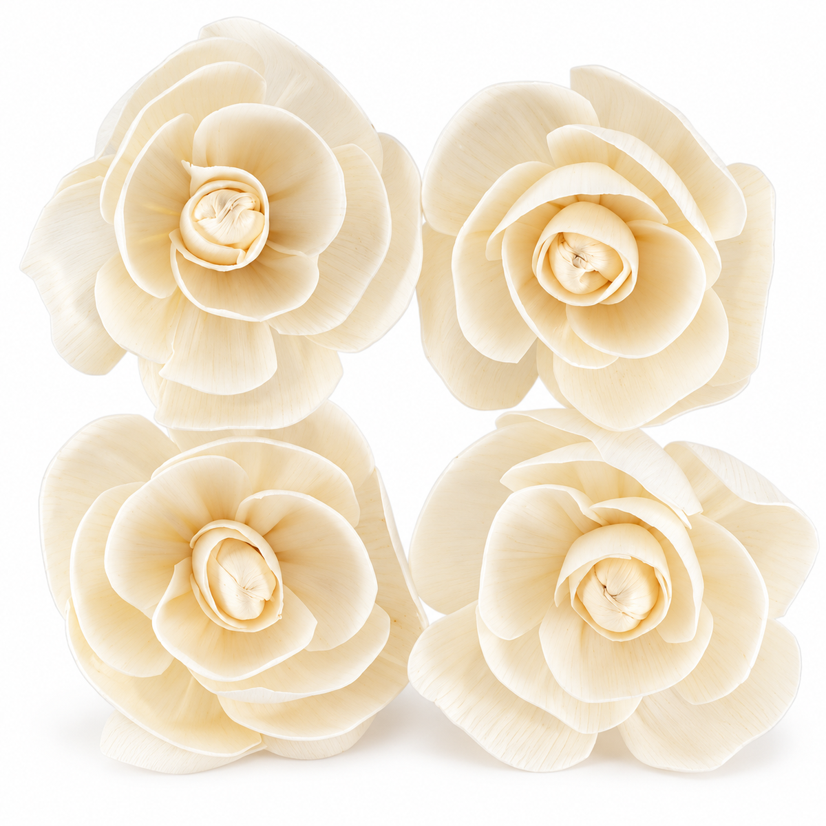Rose Diffuser Flowers on Reeds - Set of 4