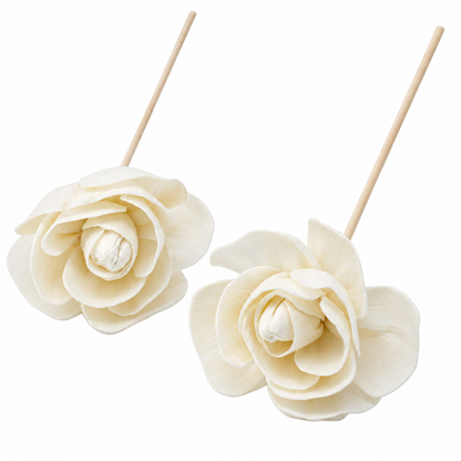 Rose Diffuser Flowers on Reeds - Set of 4