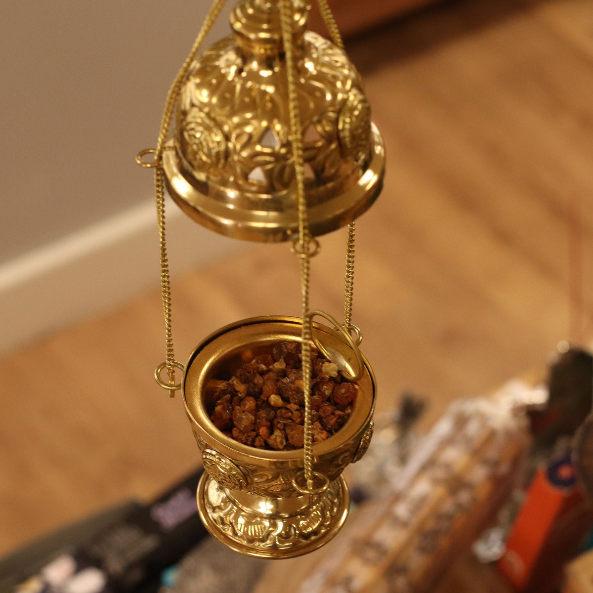 Hanging Brass Incense Burner