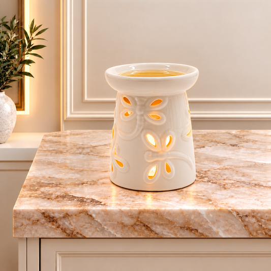 Classic White Oil Burner - Dragonfly